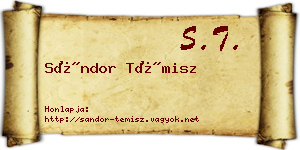Sándor Témisz névjegykártya